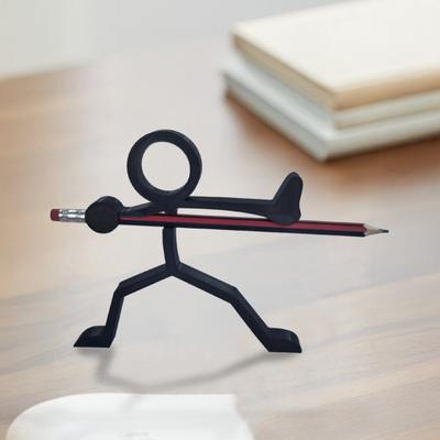 Напечатанный на 3D ручка-подставка для линейных фигур, настольная подставка для карандашей, линейная фигурка воина для декора дома, офисного стола, для студентов, любителей игр