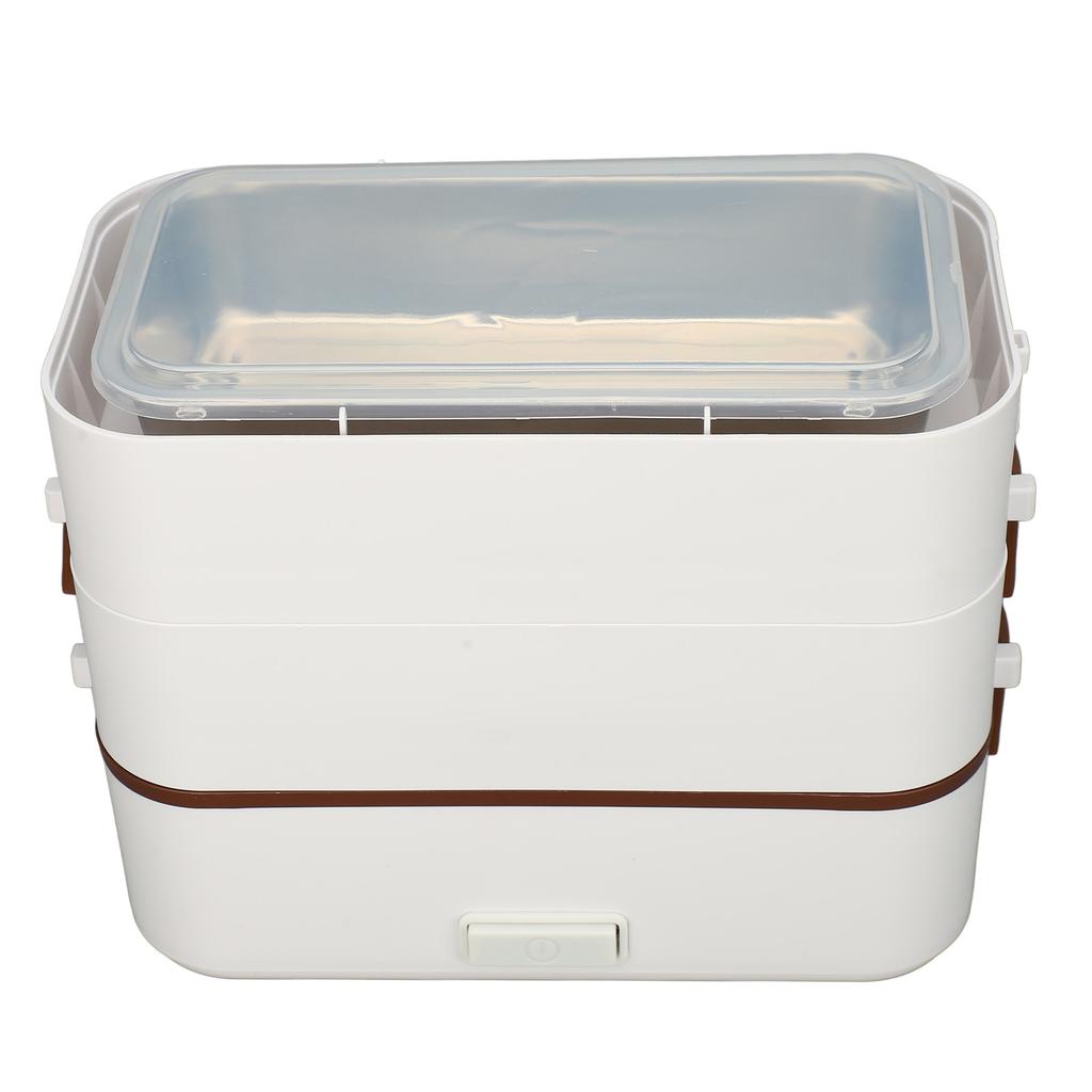 Электрический подогреватель еды для ланч-боксов, 3 слоя, емкость 1,2 л, нержавеющая сталь 304, герметичный, разделенный нагрев