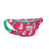 Kids Neon Coral Water Green Alpaca Patterned Waist Bag 22564