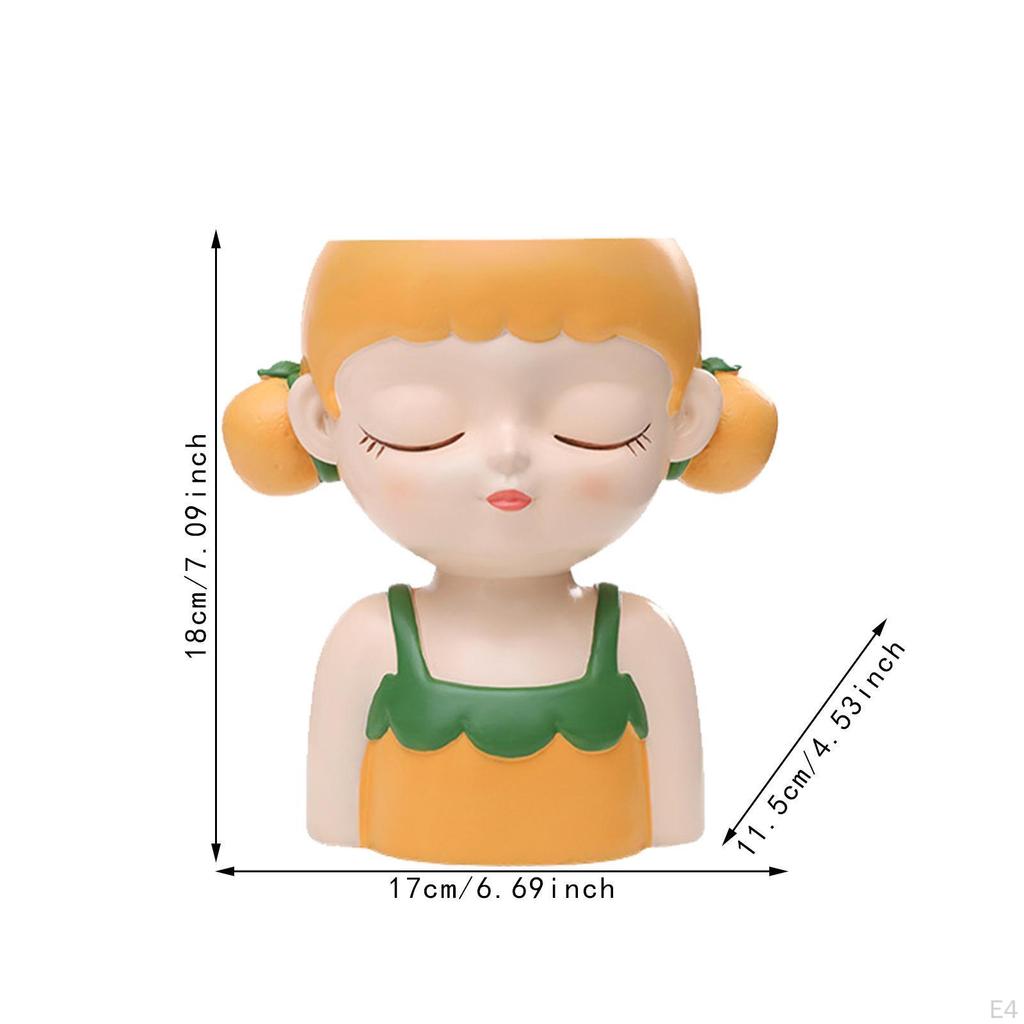 Ваза-бюст, комнатный цветочный горшок, декоративная фигурка в форме девушки-цветочницы, кашпо для офиса, балкона