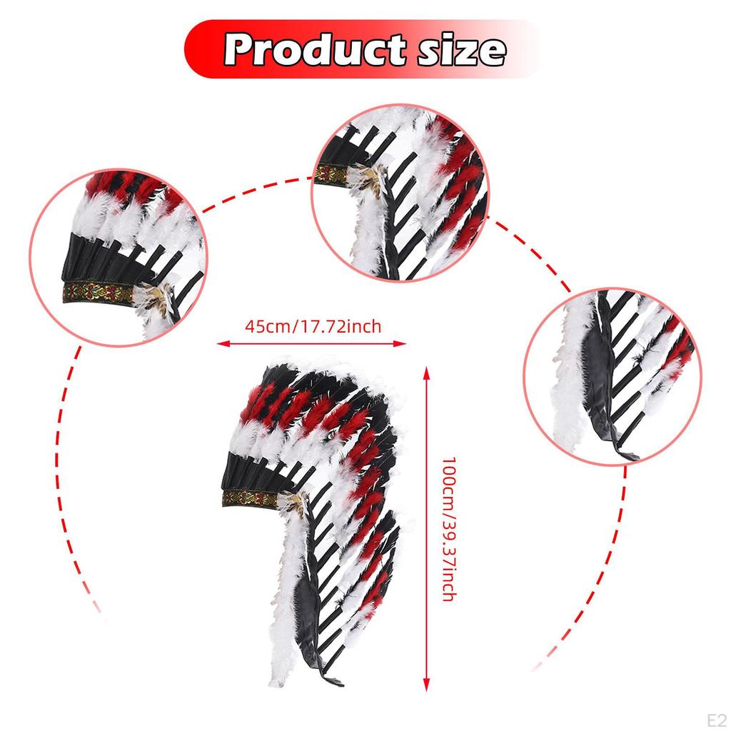 Индейский головной убор вождя, головной убор из искусственных перьев, поделки для взрослых, украшение