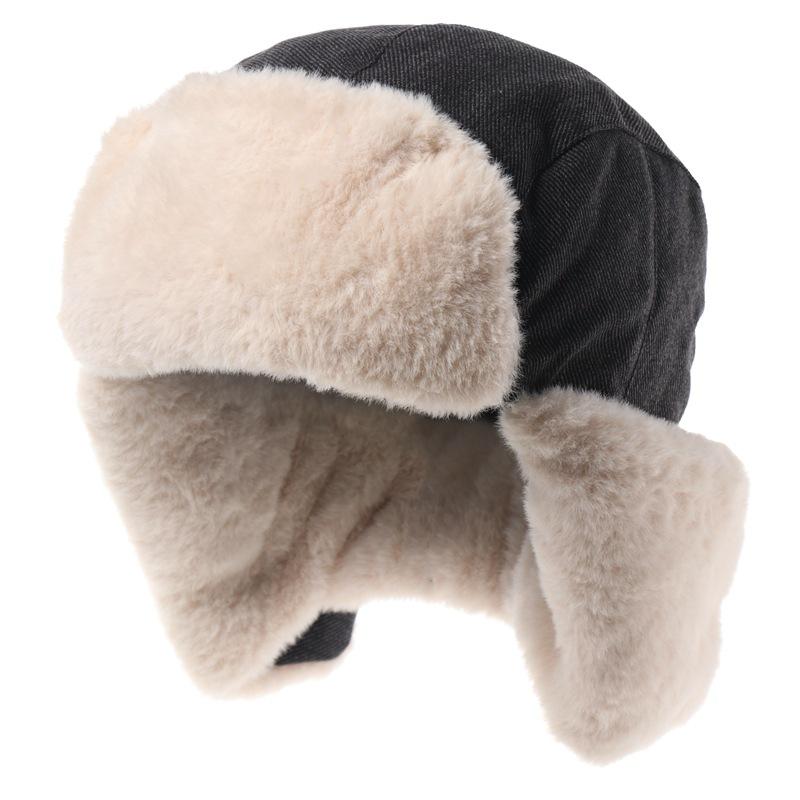 Мужская зимняя шапка-бомбер с очками для активного отдыха на открытом воздухе, ветрозащитная, теплая, искусственный мех, пилотская шапка-ушанка, парусиновая, термостойкая