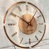 Wall Stylish Wall Simple Diameter 30cm Clock, Clock, Clear, Transparent, Wooden, Natural, Walnut, Modern, Stylish, Natural, Designers, Design, Quiet,
