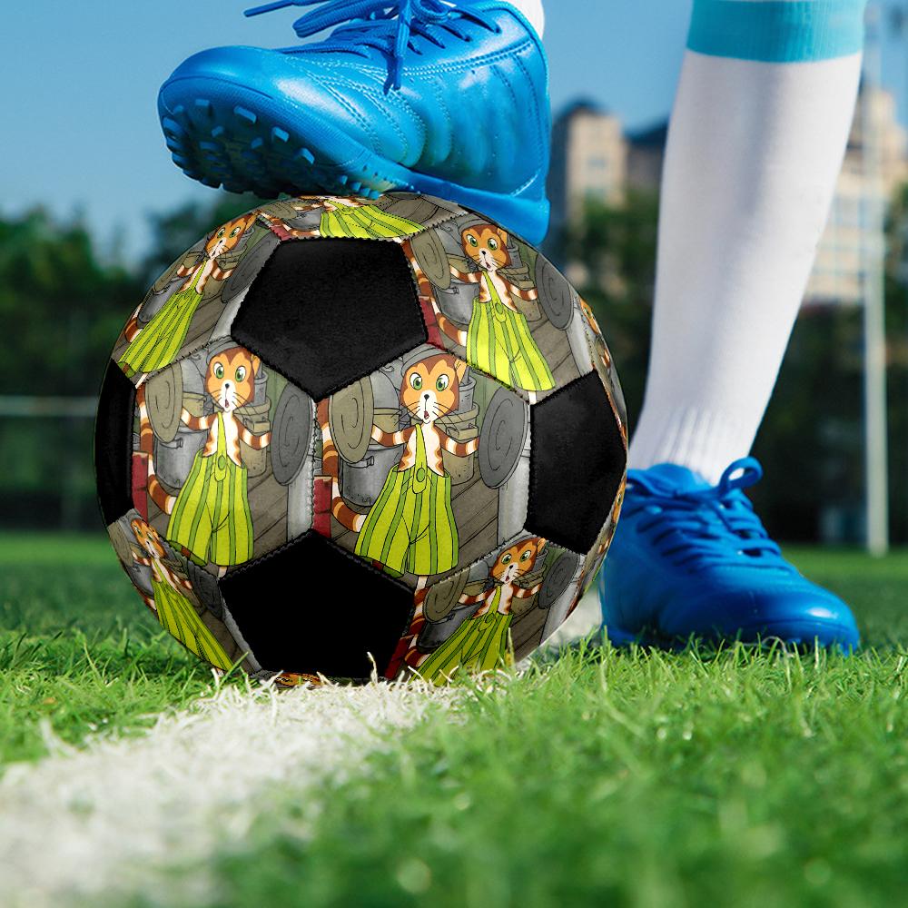 Pettson and Findus Theme Size 5 Soccer Ball, Suitable for Both Indoor and Outdoor Matches, a Gift Suitable for Everyone.