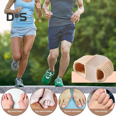 Выпрямитель для пальцев ног, противоскользящий разделитель с двойным кольцом для защиты от перекрывающихся пальцев и вальгусной деформации большого пальца стопы, ортопедический корректор косточки на весь день