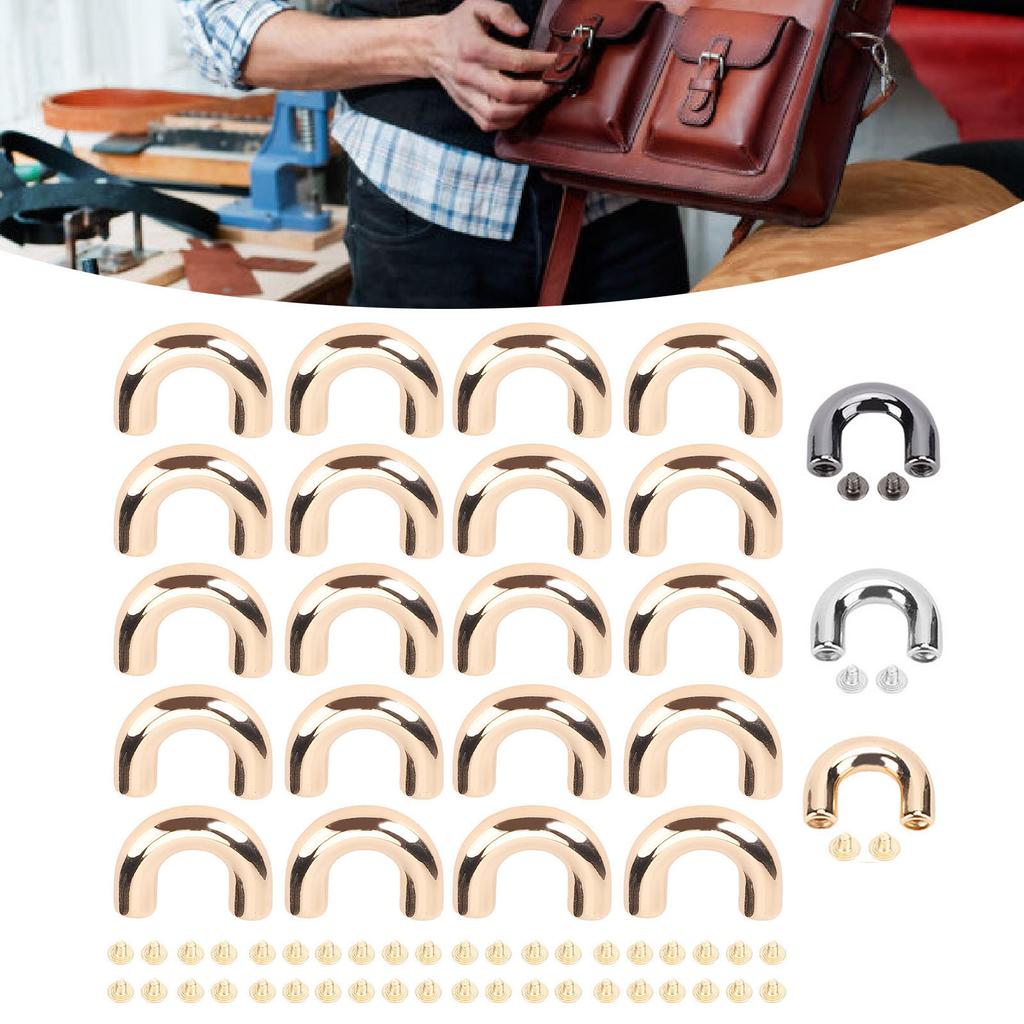 20 комплектов пряжек для арочного моста, U-образные кольца, цепные ремни, соединители из цинкового сплава, железо для сумок C