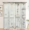 2 шт. занавески с принтом в виде деревенской амбарной двери, полиэстер, карман-кулиска, дизайн, спальня, домашний декор