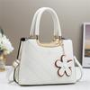 Trendy Color Block Handbag For Women 2024 Spacious Pu Shoulder Bag For Daily Use