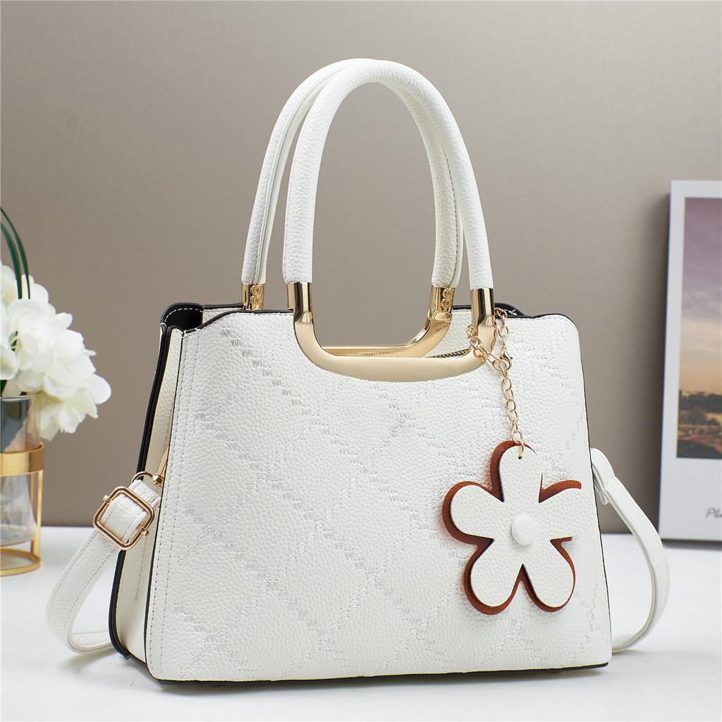 Trendy Color Block Handbag For Women 2024 Spacious Pu Shoulder Bag For Daily Use