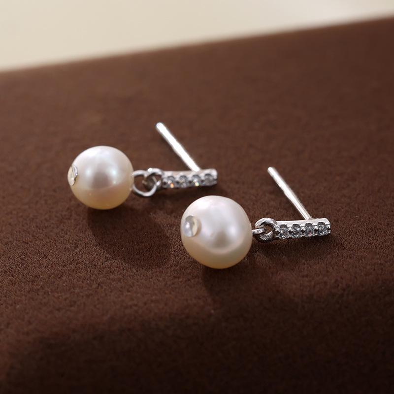 «Нежные серьги из серебра 925 пробы с жемчугом и бриллиантами для женщин»