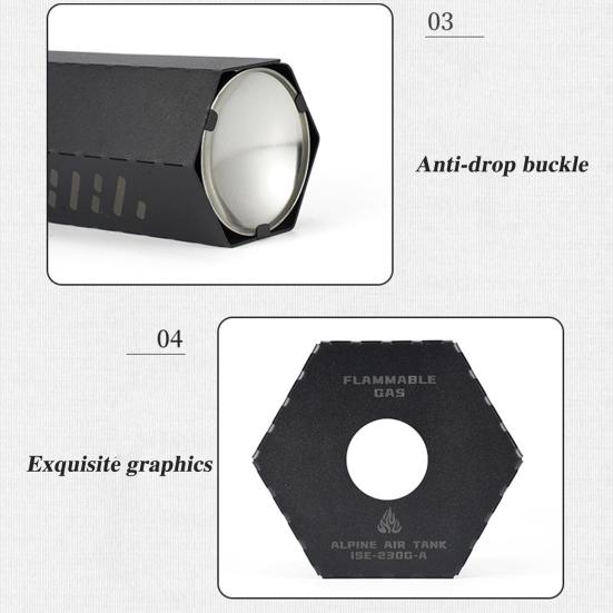 Защитный чехол для бензобака на открытом воздухе, прочный металлический, легкий, для кемпинга, пикника, барбекю, приготовления пищи, топливный баллон, защитный чехол для канистры бензобака
