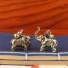 Handicrafts Lucky Elephant Statue Solid Copper Animal Sculpture Brass Elephant Miniatures  Tea Pet