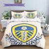 Custom Name Leeds United Pattern Bedding Quilt Set  Home Decoration  Gift (1 * duvet cover + 2 * pillowcase  without core)