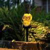 Crow/Owl/Black Cat Shaped Skeleton Stake Courtyard Villa Garden Light Solar LED Outdoor Lighting Decoration, Halloween
