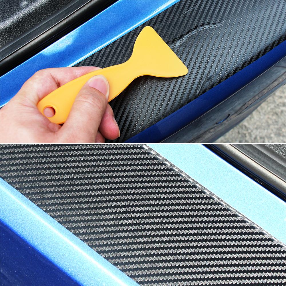 Универсальная наклейка на задний бампер багажника автомобиля из углеродного волокна, автомобильные защитные полосы от царапин и столкновений, автомобильные аксессуары 104 см