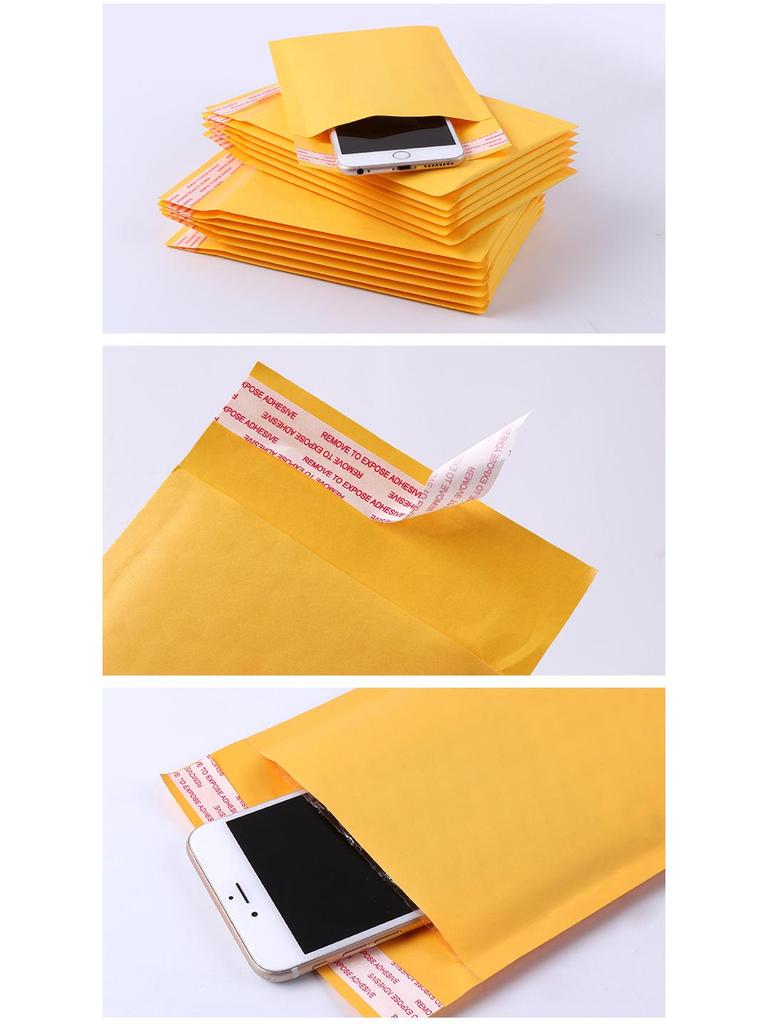 Yellow Kraft Paper Self-Sealing Shockproof Waterproof Bubble Envelope Bag for Clothing