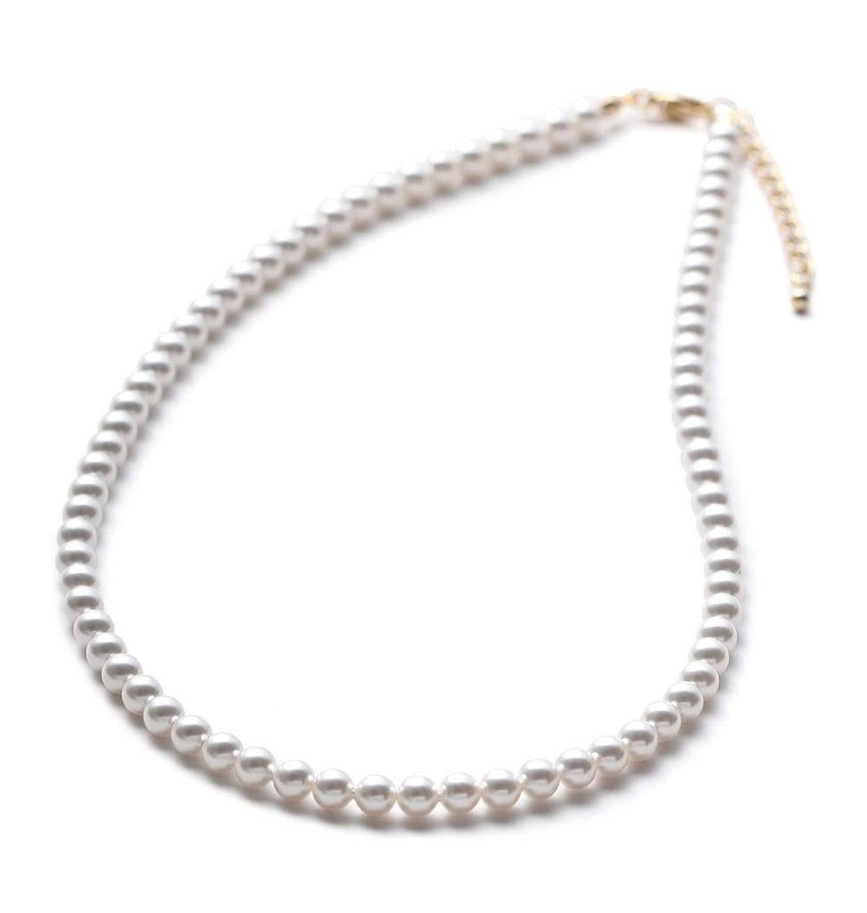 Baby Pearl Necklace Grand Premium Pearl Necklace 5mm 38cm White X Gold 3 Year Warranty [VOTRE COUTURE]