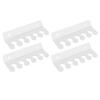 4 Pcs Cable Holder Clip 5 Slots Acrylic Phone Tablet Charging Cord Management Organizer for Desk Wall Transparent
