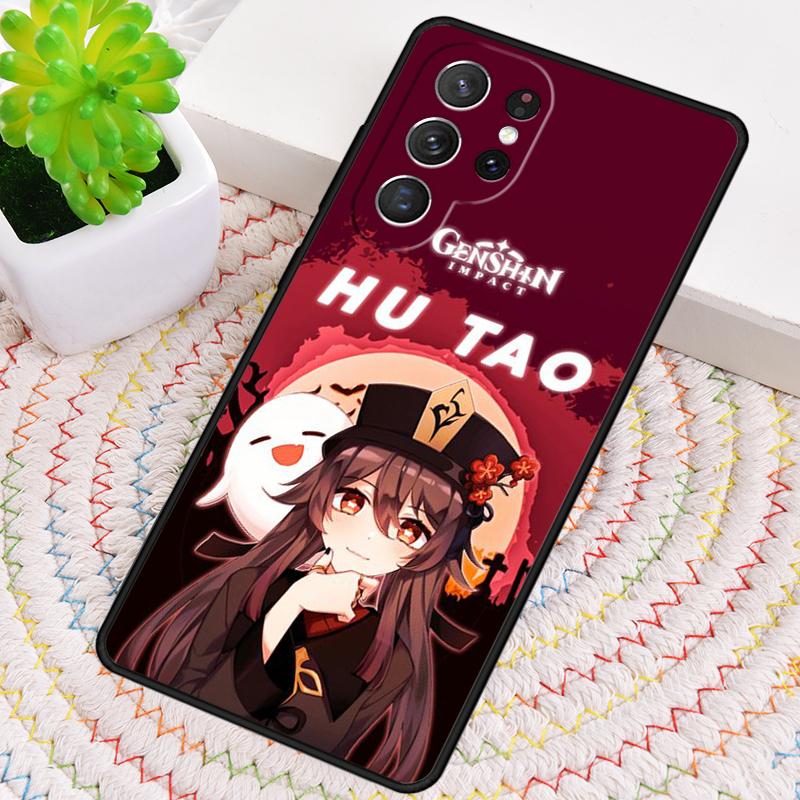 Cartoon Hu Tao Genshin Impact Phone Case for Samsung Galaxy note 10 pro S26 Ultra S23 S24 FE S25 S21 S22 PLUS shockproof Cove