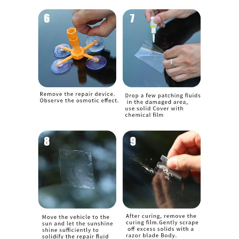 1 КОМПЛЕКТ жидкость для ремонта стекла, бесшовный ремонт автомобильного стекла, ремонт лобового стекла, жидкость для ремонта трещин