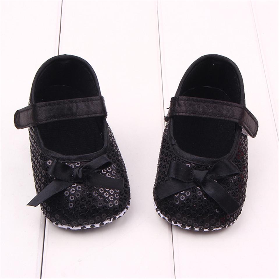 Baby Girl Shoes Spring Autumn Infant Toddler Pre-walker Shoes Bling Bow Princess Newborn Baby Soft
