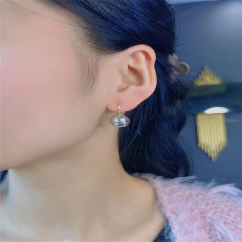 WICKM earrings ladies Popularity Compatible with metal allergies ring earrings 18k gold earrings women earrings Leave it on Swaying adult …