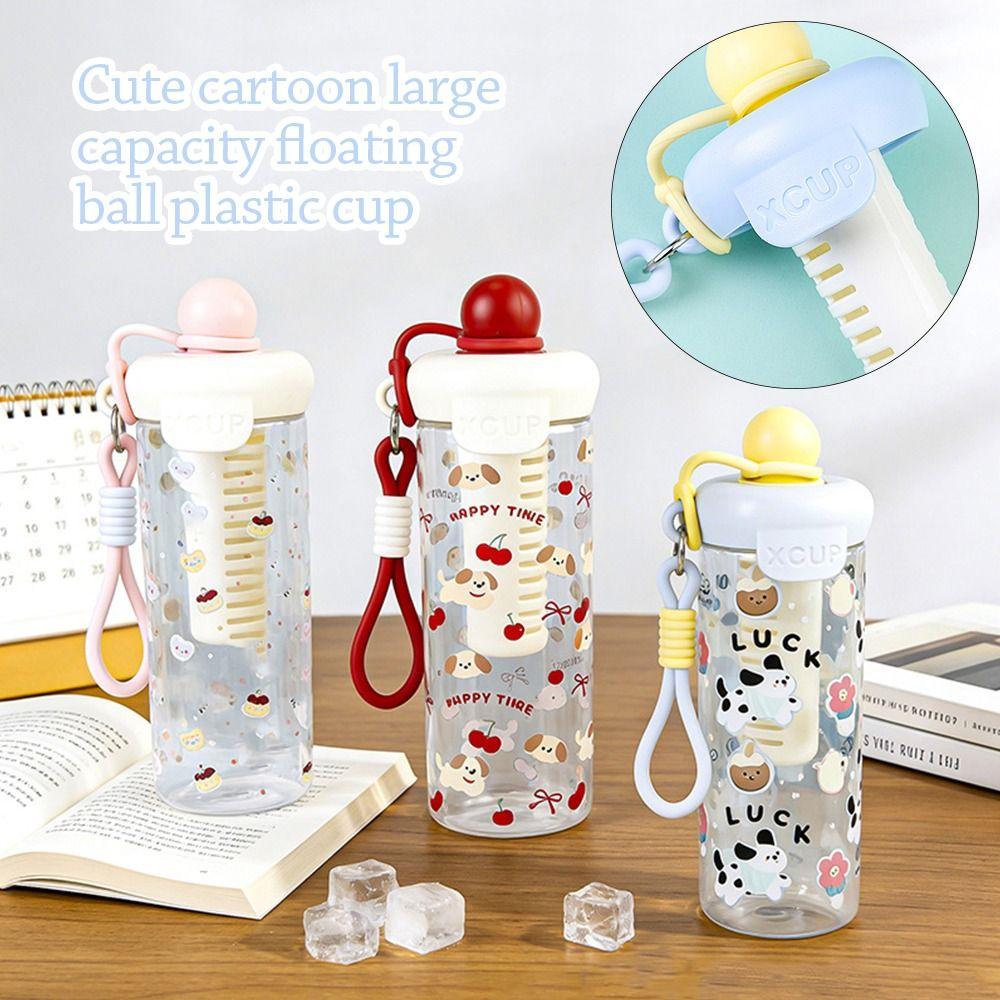 High-Capacity Water Bottle 600ML Drinking Cup Cute Water Cup for Boys and Girls