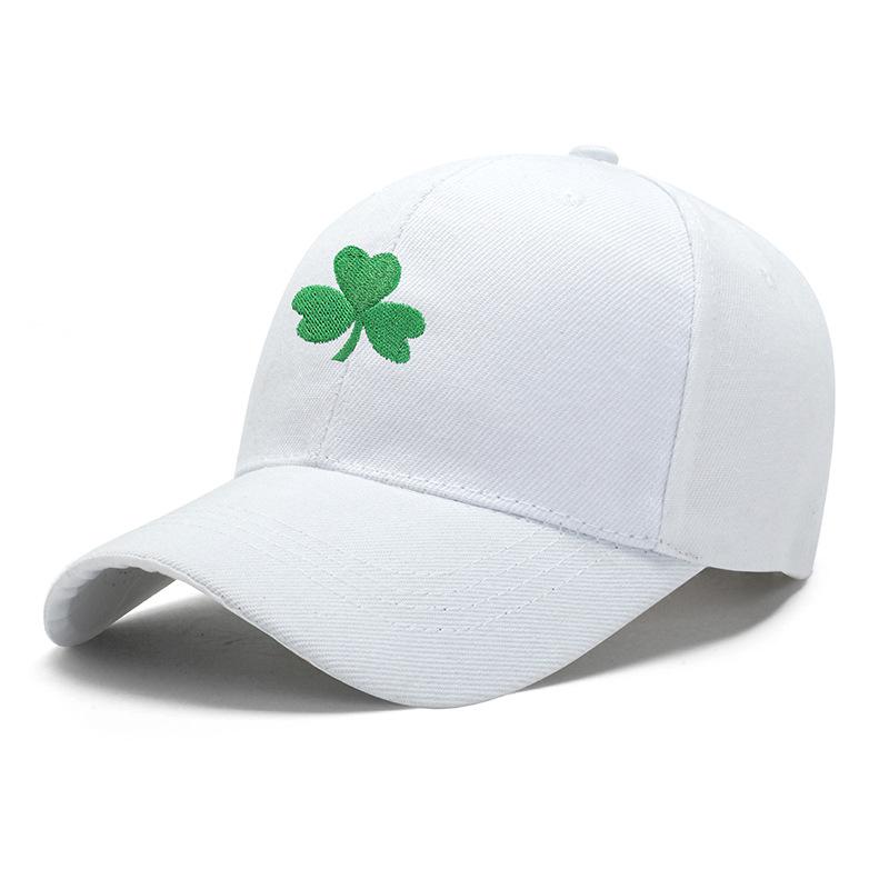 Amazon Hot Sale Irish Festival Clover Baseball Cap Embroidered Clover Sponge Mesh Cap Men's and Women's Outdoor Shade