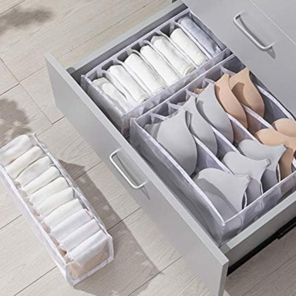 3 Set Underwear Organizer Foldable Bra Underwear Organizer Drawer Divider Storage Organizer Socks, Ties, Bras, Women Underwear Storage Compartment Box