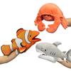 Plush Fish Hand Puppet Stuffed Marine Animals Shark Octopus Puppet Bird Fox Hand Puppet For Kids Adult Pretend Playing Dolls
