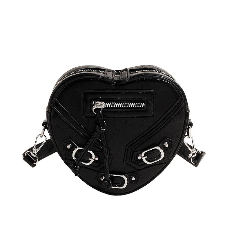 Bags Personality Love Small Bag 2025 New Korean Version Fashion Rivet Trend Ins Internet Celebrity Ladies Messenger Bag
