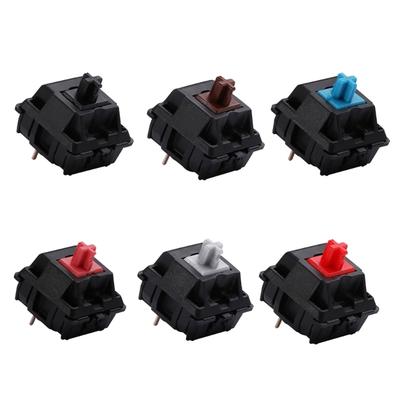 Оригинальные переключатели CherryMX Silence Розовые Черные Синие Чайные Красные Серебристые Механические Клавиатурные Оси Кастомизированные Сменные 3-контактные