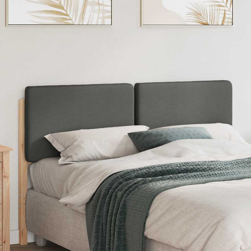 Upholstered Headboard in Brown and Light Grey 120 cm