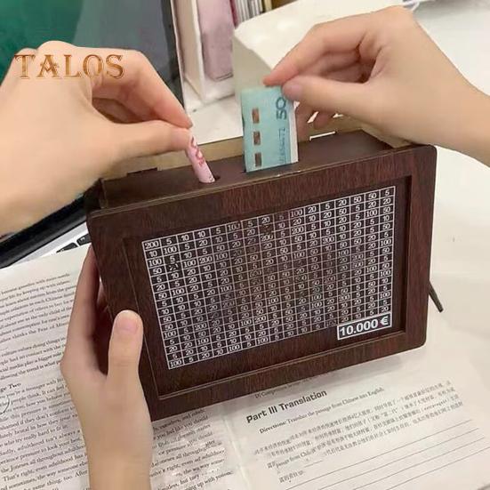 Деревянная копилка со счетчиком 1000/2000/3000/5000/10000 евро копилка для монет контейнер для денег для детей и взрослых кейс для сбережения денег банка