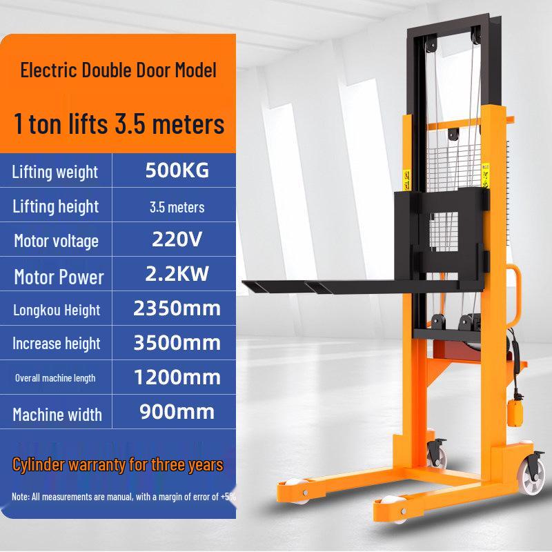 Electric Hydraulic Forklift Loader: 1T, 2T, 3T Capacity for Lifting, Loading, Unloading, Handling, and Stacking