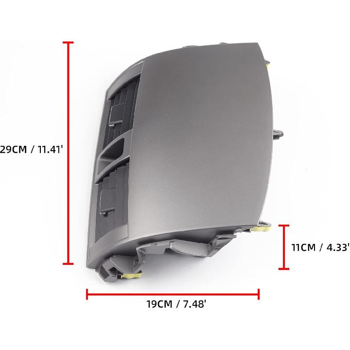 Dasbecan 55670-02160 Панель центральной консоли, воздуховод кондиционера, отделка console, комплект вентиляционных отверстий, совместимый с Toyota Corolla 2008 2009 2010 2011 2012 2013