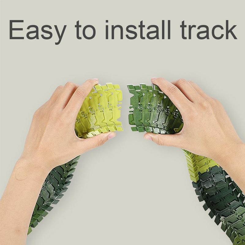 Железнодорожный автомобиль с динозавром, игрушечный трек, гоночный автомобиль, сделай сам, фигурки динозавра, модель, развивающие игрушки для мальчиков и детей