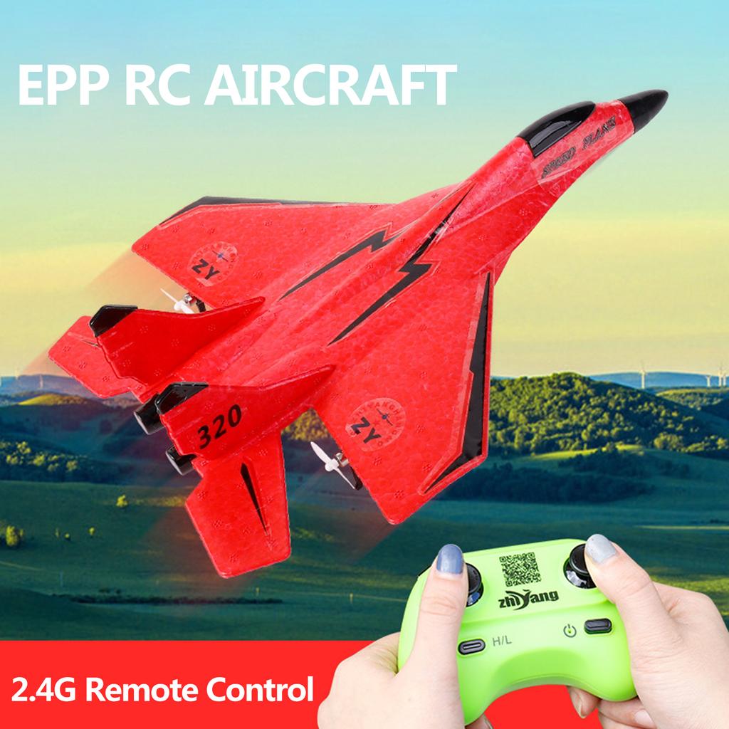 RC Airplane with Light Model Aircrafts EPP Foam Fighter Rechargeable Gliding Airplane