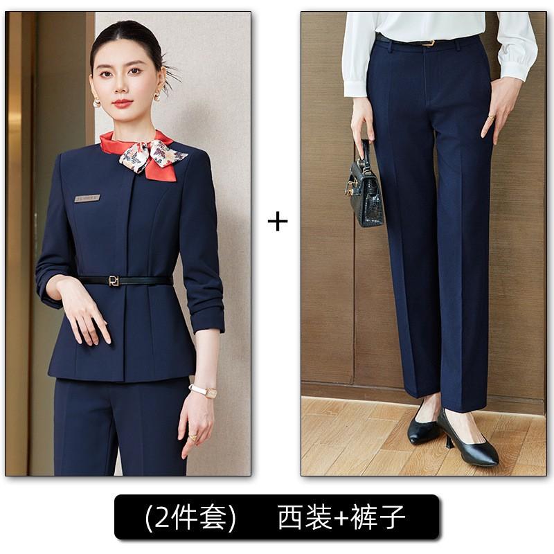 Womens Elegant Office Suit Set 2026 Professional Uniform Receptionist Hostess Business Attire