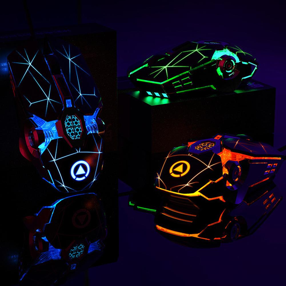 A7 2.4G Wireless Portable Rechargeable Mute Backlit Gaming Mouse for Laptops