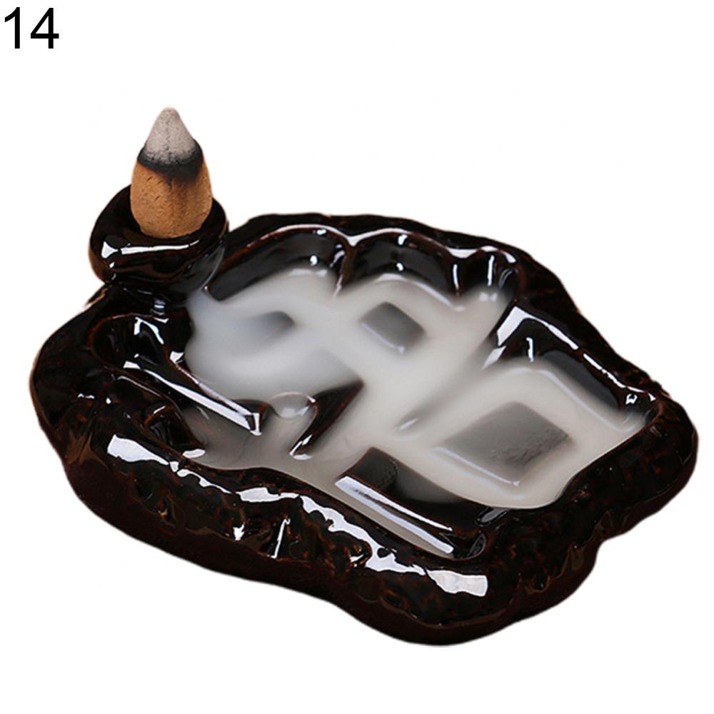 Керамический водопадный обратный поток курильницы держатель курильницы диффузор ароматерапия ладан курильница держатель читальный зал домашний декор