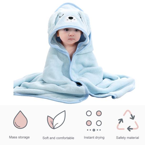 Банное полотенце, супер мягкое, с мультяшным дизайном, впитывающее, удобное на ощупь, детское банное полотенце с капюшоном, банный халат, пеленание