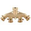Латунный садовый 4-ходовой разветвитель шланга, адаптер для шланга, шаровой кран, соединитель для водопроводного крана