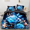 Красочный узор с 3D-принтом синей бабочки (комплект из трех частей) одинарный двуспальный размер квин сайз пододеяльник наволочка постельный набор