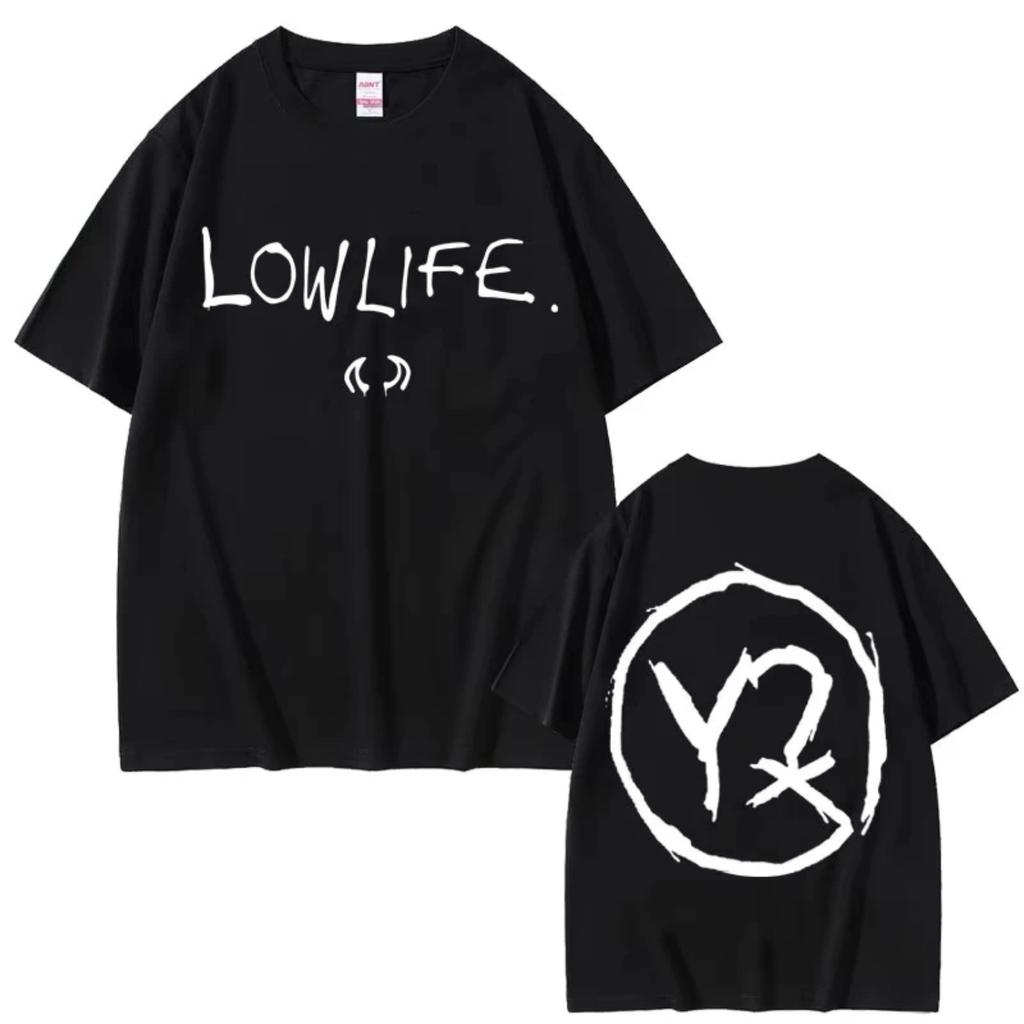 Yungblud Lowlife Логотип Альбома 2026 Новая Футболка Мужская Мода Рок Ретро Футболка с Коротким Рукавом Мужская Повседневная Хлопковая Оверсайз Футболки