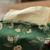 Polyester Desktop Tissue Bag Flower Pattern Retro Tissue Box Creative Pattern Tissue Bag  Household