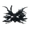 Gothic Half Face Feather Mask Halloween Party Costume Accessory