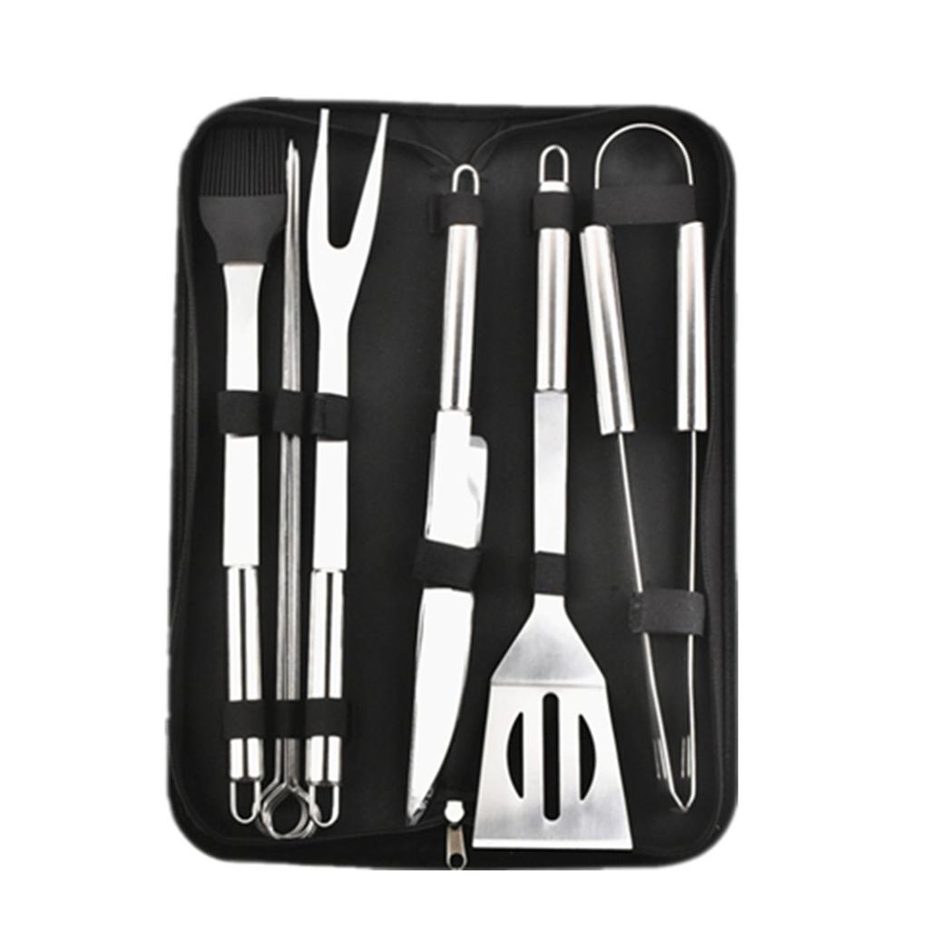 Stainless Steel BBQ Tool Set BBQ Grill Accessories Set Barbecue Tools for Outdoor Indoor Grilling Oxford Bag 9Pcs