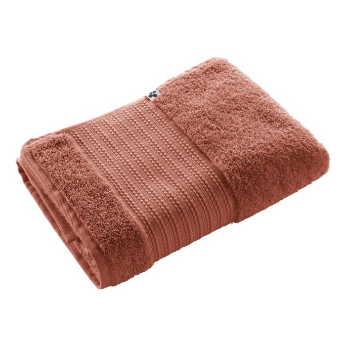 Drap de douche "Garance" 70 x 130 cm / 100% Coton Bio / 600 gr/m² l'Effet Papillon - Garance Terracotta