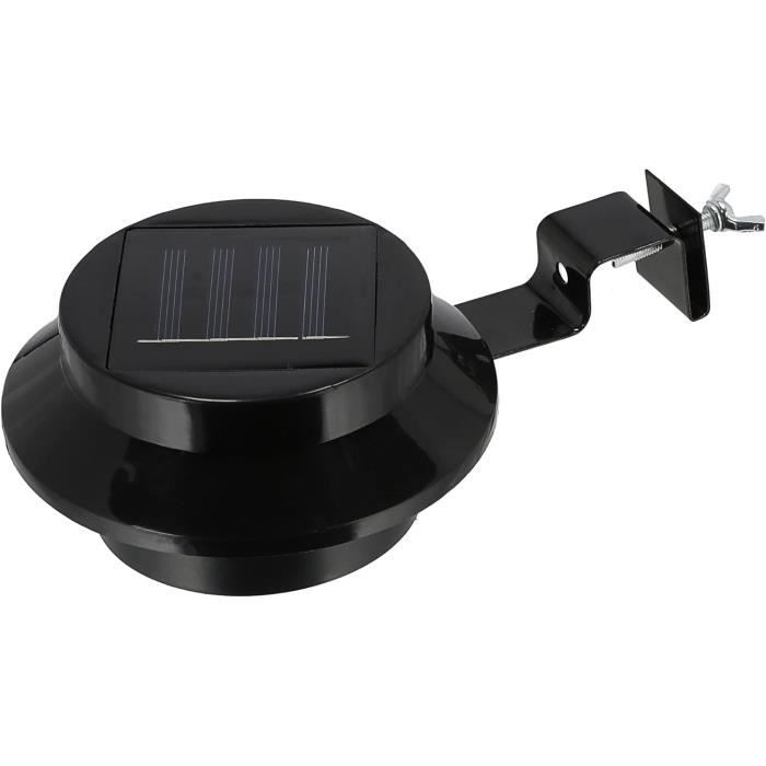 Lot de 2 lampes solaires de gouttière - En plastique et fer - Éclairage de gouttière - Éclairage d'extérieur